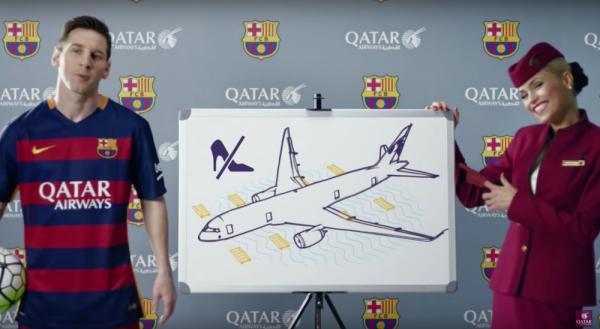 تور دوحه: حضور تیم بارسلونا در فیلم امنیتی پروازهای هواپیمایی قطر