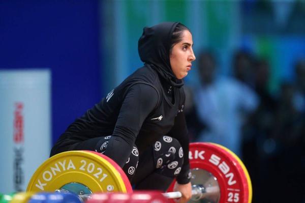 نخستین طلای وزنه برداری زنان بر گردن الهام حسینی
