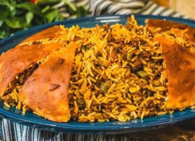 طرز تهیه لوبیا پلو مجلسی با گوشت چرخ نموده و مرغ