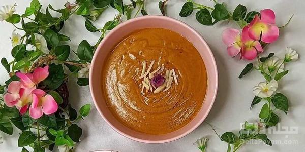 تهیه کاچی با آرد برنج و شیره انگور تهیه کاچی با آرد برنج و شیره انگور