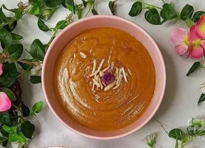 تهیه کاچی با آرد برنج و شیره انگور