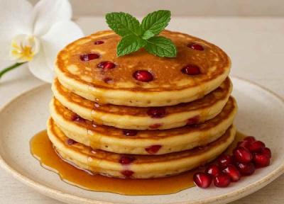 طرز تهیه پنکیک انار به 4 روش